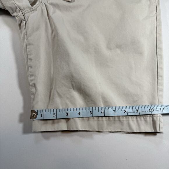 Abercrombie Vintage Logo Chino 10” Inseam Shorts Size 30 Solid Beige Mns 30 - Picture 12 of 15